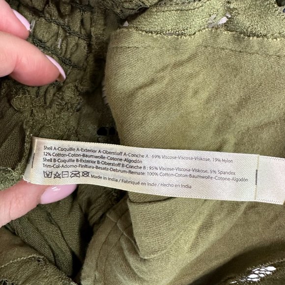 Free People Adella Cami Olive Sparrow Large NEW - Picture 6 of 6